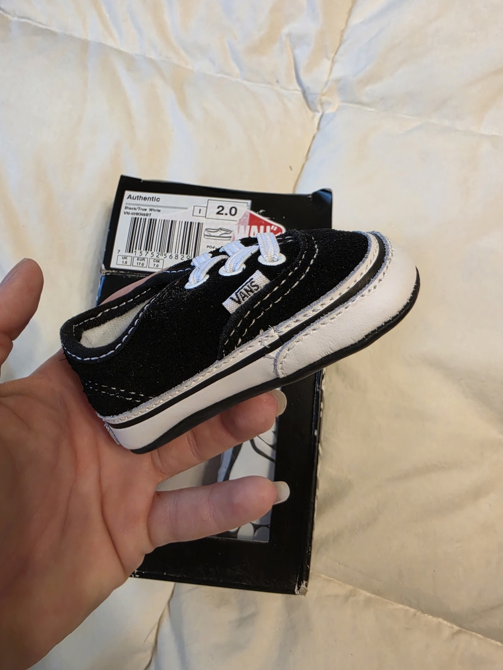 Vans Kids Black & White Canvas Toddler Sneakers